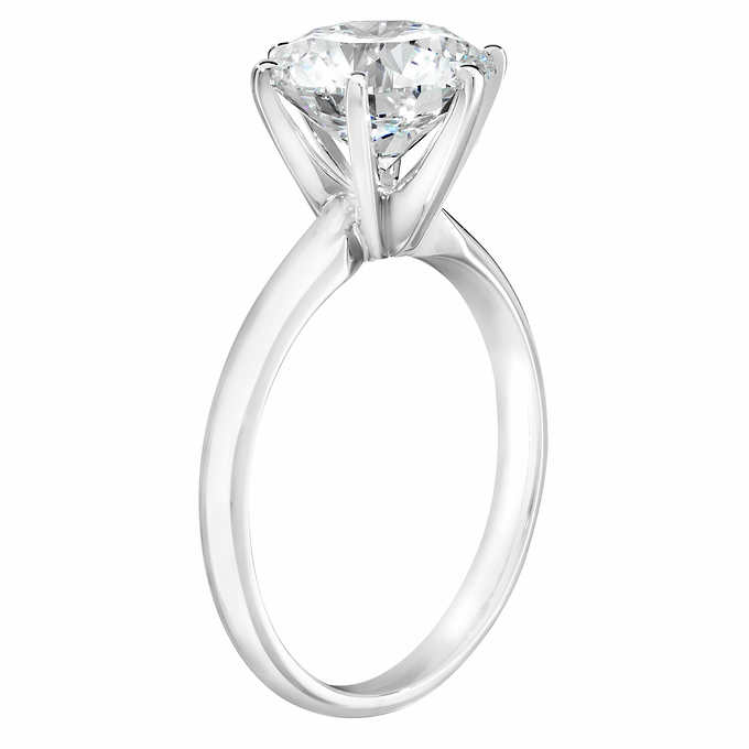 Round Brilliant 0.44 ctw VS2 Clarity, I Color Diamond 14kt White Gold Ring